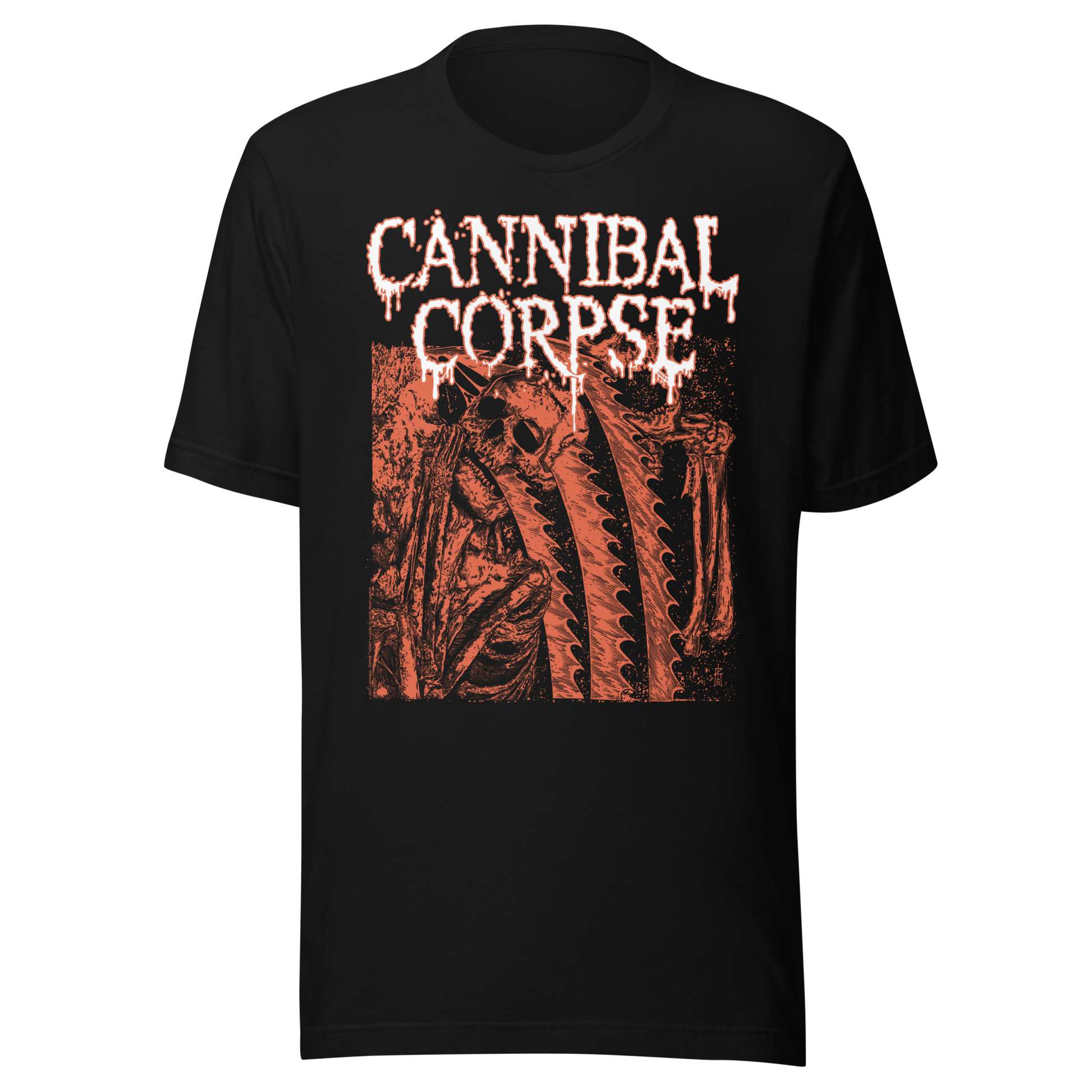 Cannibal Corpse White Drip Logo T-Shirt Black