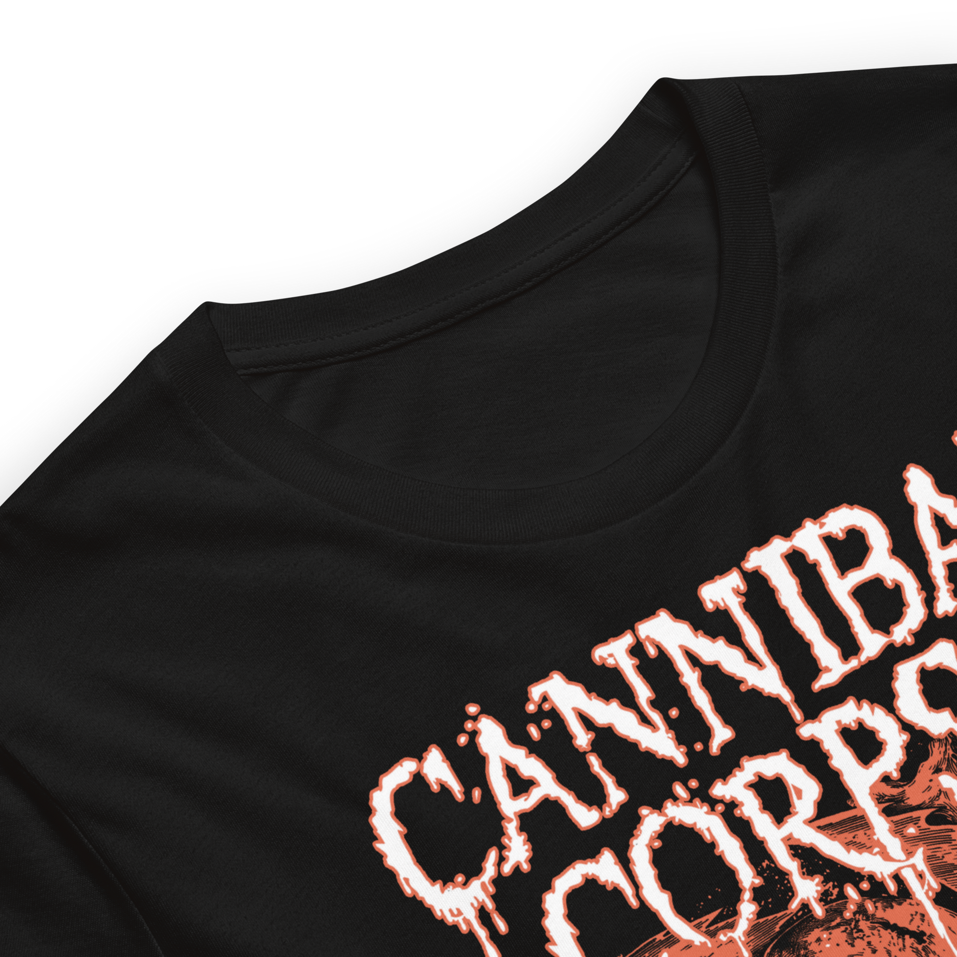 Cannibal Corpse White Drip Logo T-Shirt Black