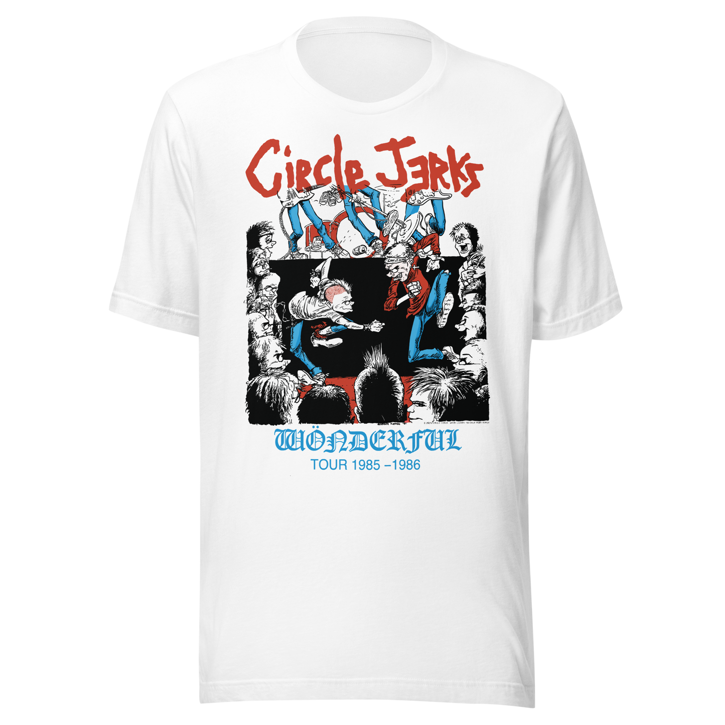 Circle Jerks 1986 Wonderful Tour Vintage T-Shirt White