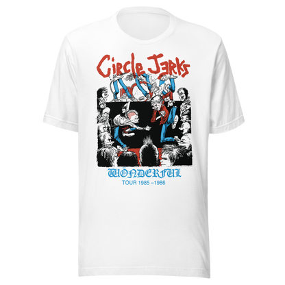 Circle Jerks 1986 Wonderful Tour Vintage T-Shirt White