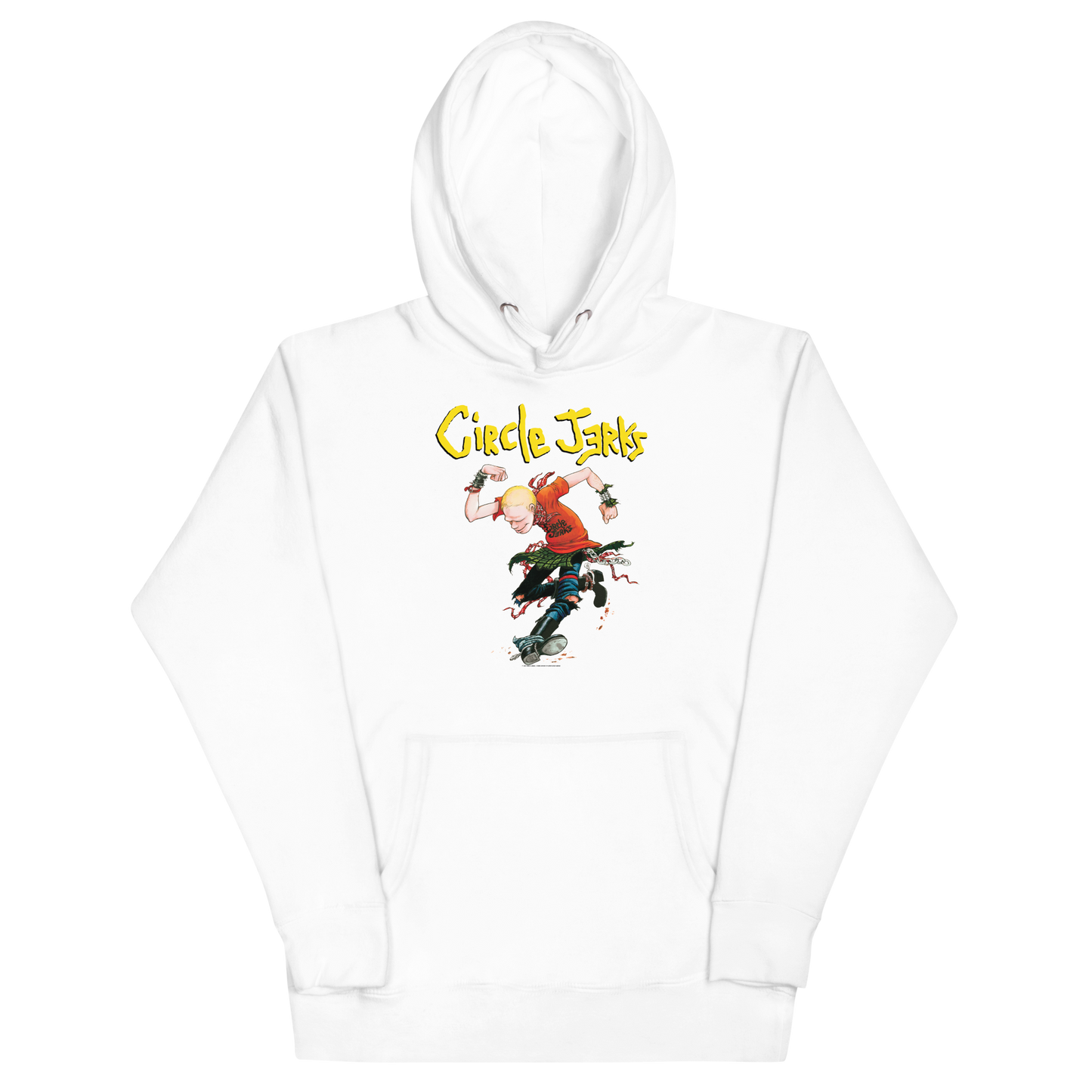Circle Jerks Kick It Hoodie White