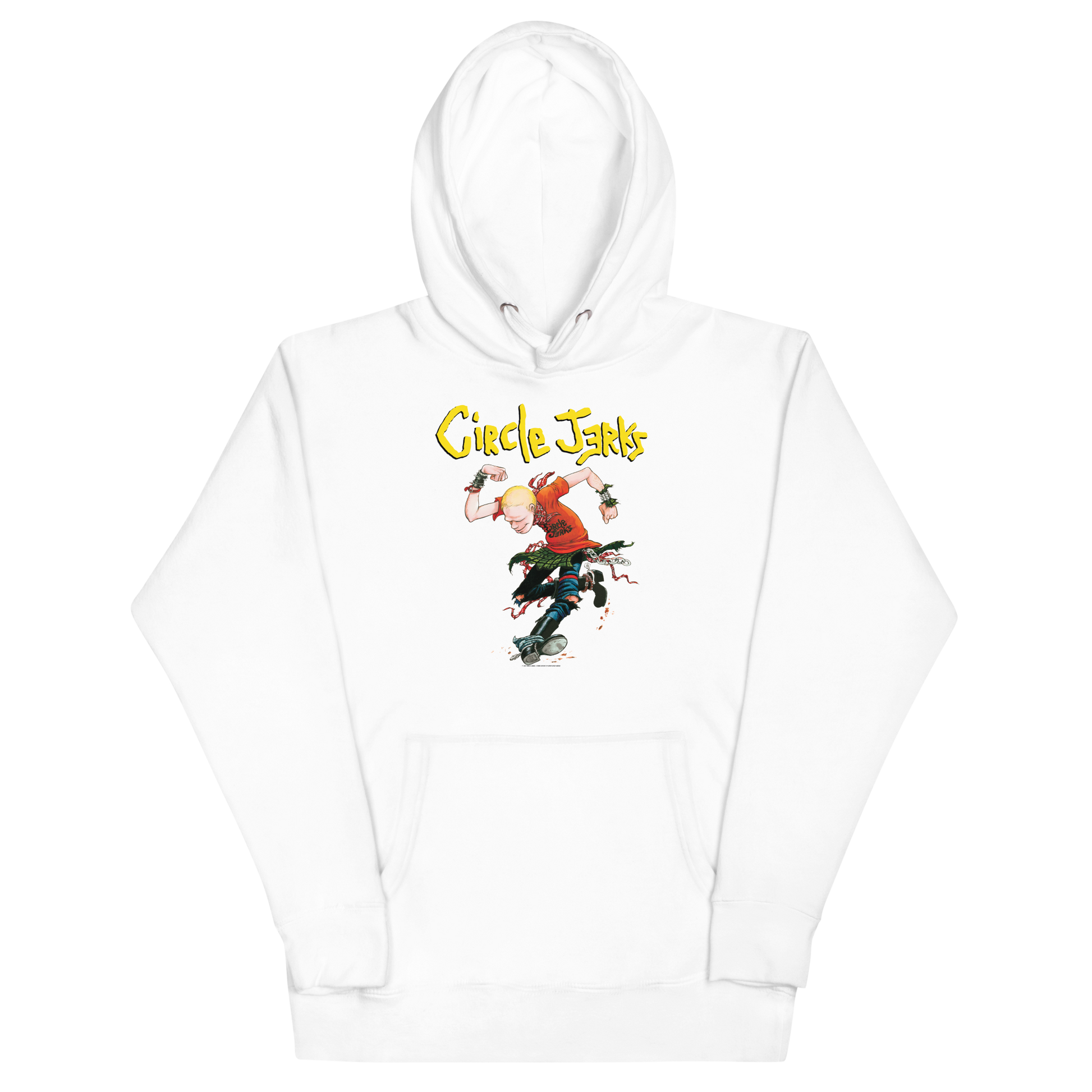 Circle Jerks Kick It Hoodie White