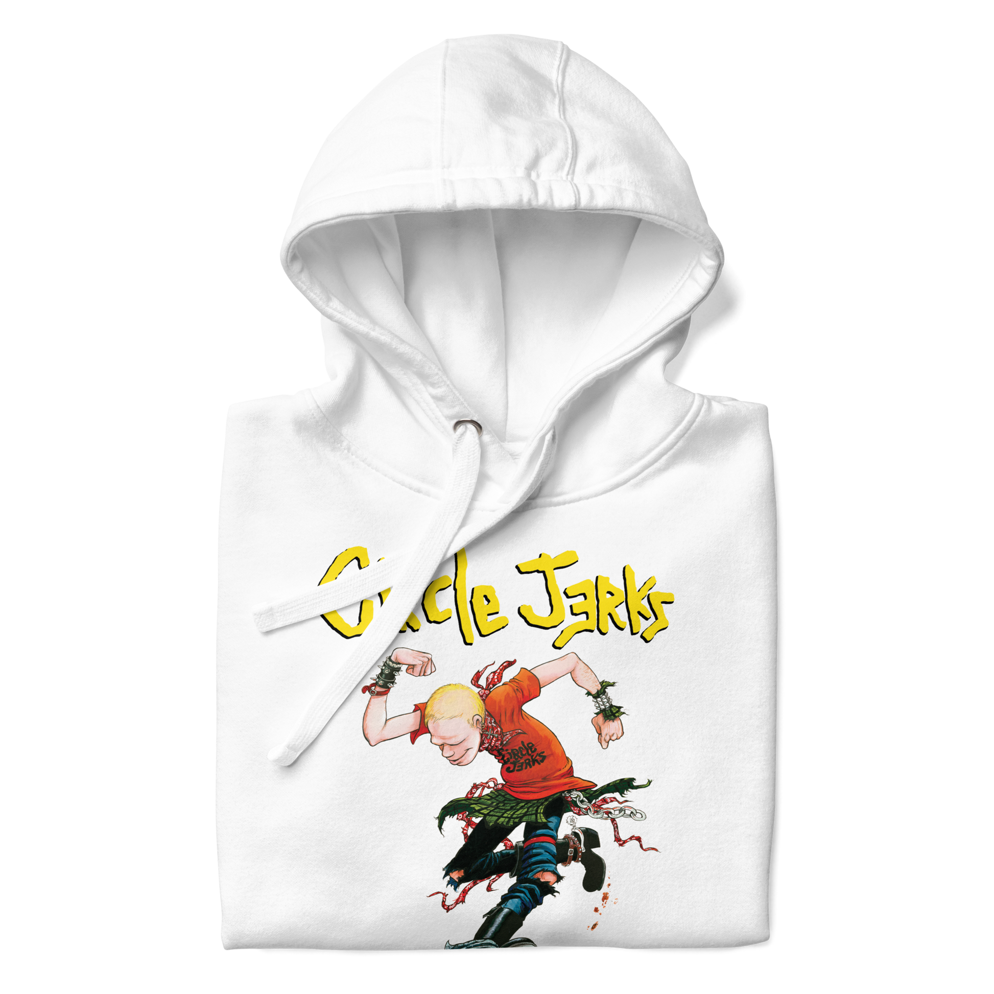 Circle Jerks Kick It Hoodie White