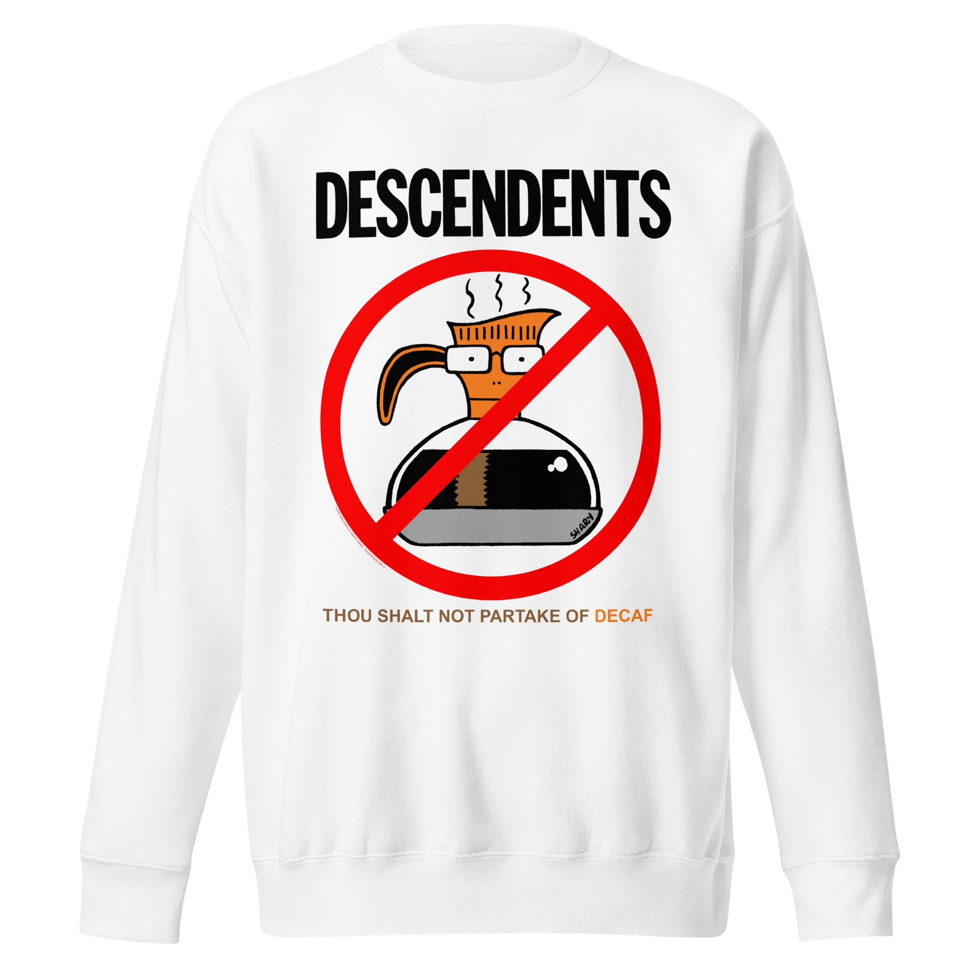 Descendents Thou Shalt Not Decaf Sweatshirt White