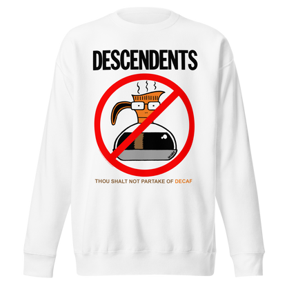 Descendents Thou Shalt Not Decaf Sweatshirt White