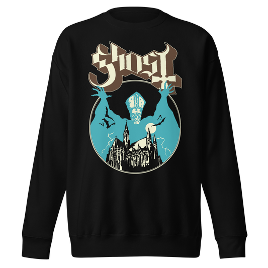 Ghost - Castle Jumbo Print Sweatshirt Black