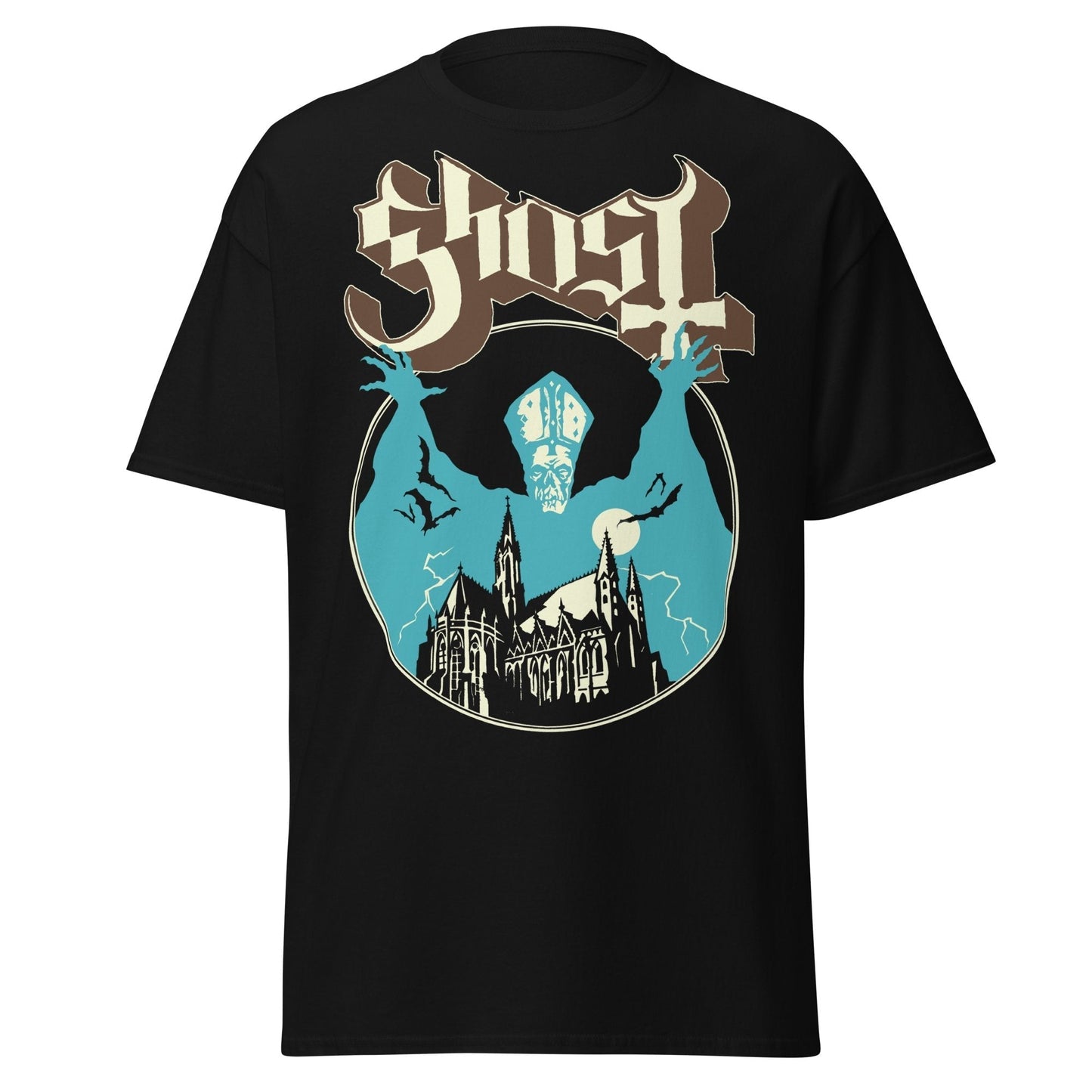 Ghost - Castle Jumbo Print T-Shirt Black