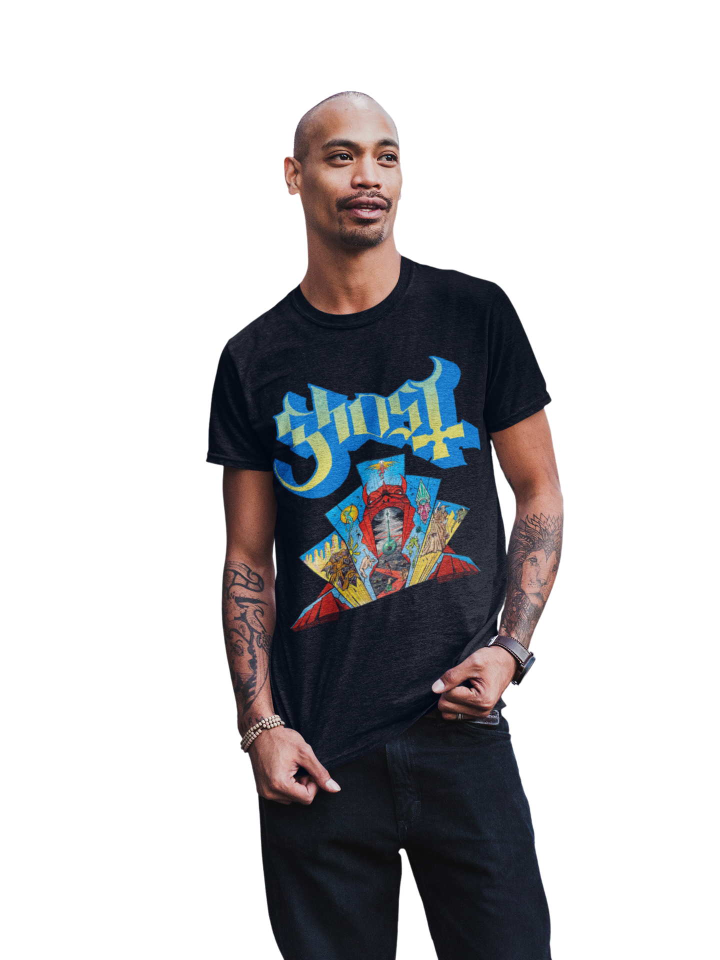 Ghost - Devil's Mouth Jumbo Print T-Shirt Black