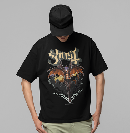 Ghost - Fly Over Jumbo Print T-Shirt Black