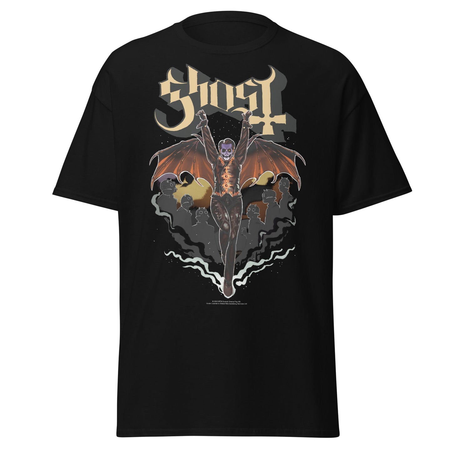 Ghost - Fly Over Jumbo Print T-Shirt Black
