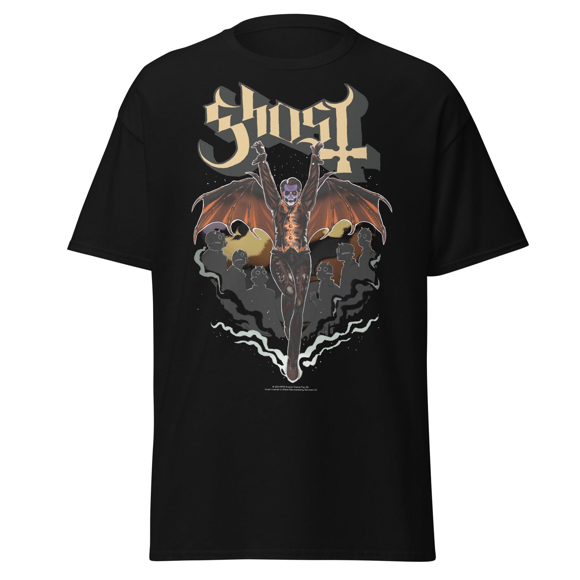 Ghost - Fly Over Jumbo Print T-Shirt Black