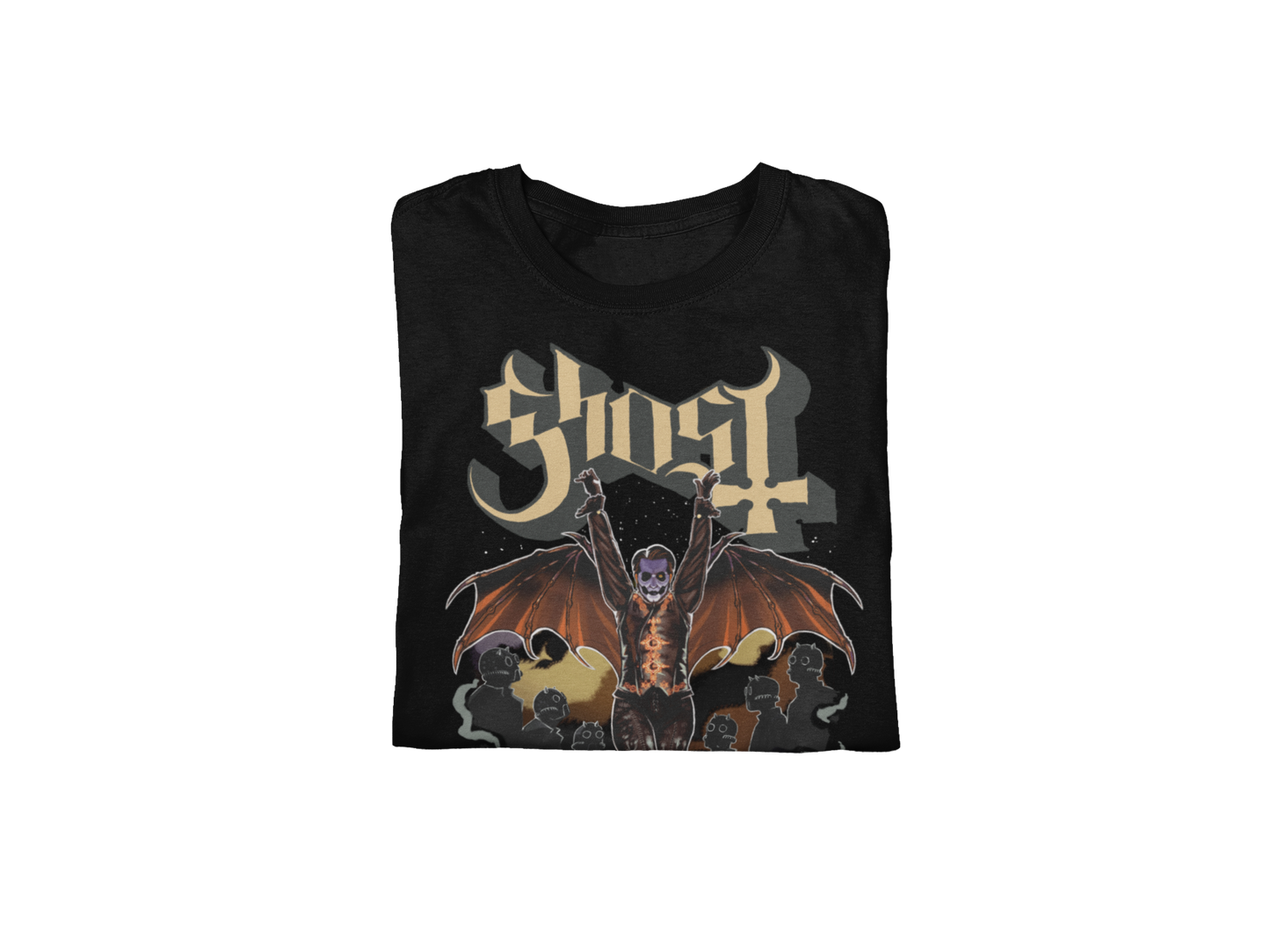 Ghost - Fly Over Jumbo Print T-Shirt Black