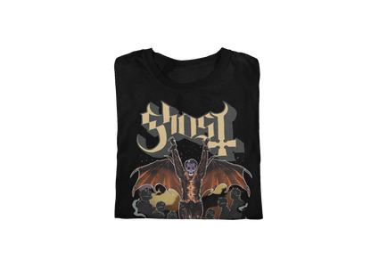 Ghost - Fly Over Jumbo Print T-Shirt Black