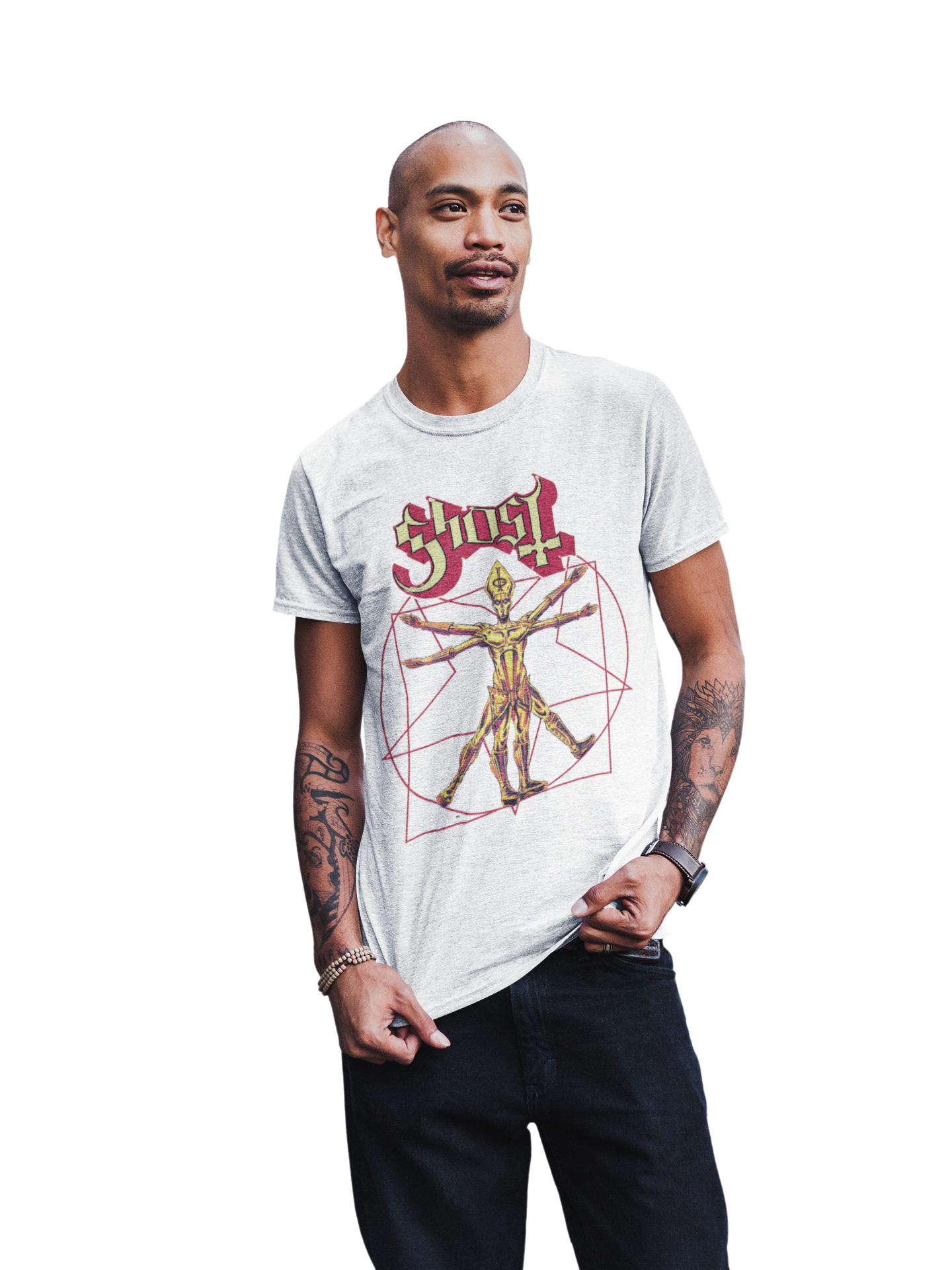 Ghost - In the Machine Jumbo Print T-Shirt Black