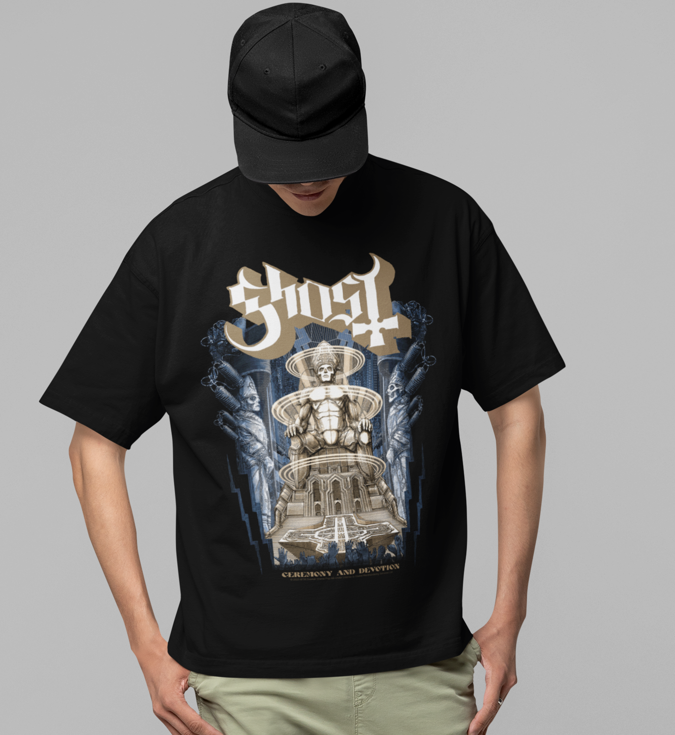 Ghost - Monument Jumbo Print T-Shirt Black