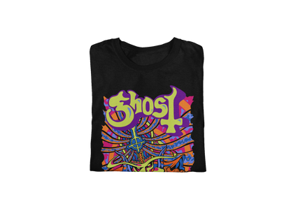 Ghost - Stained Glass Jumbo Print T-Shirt Black