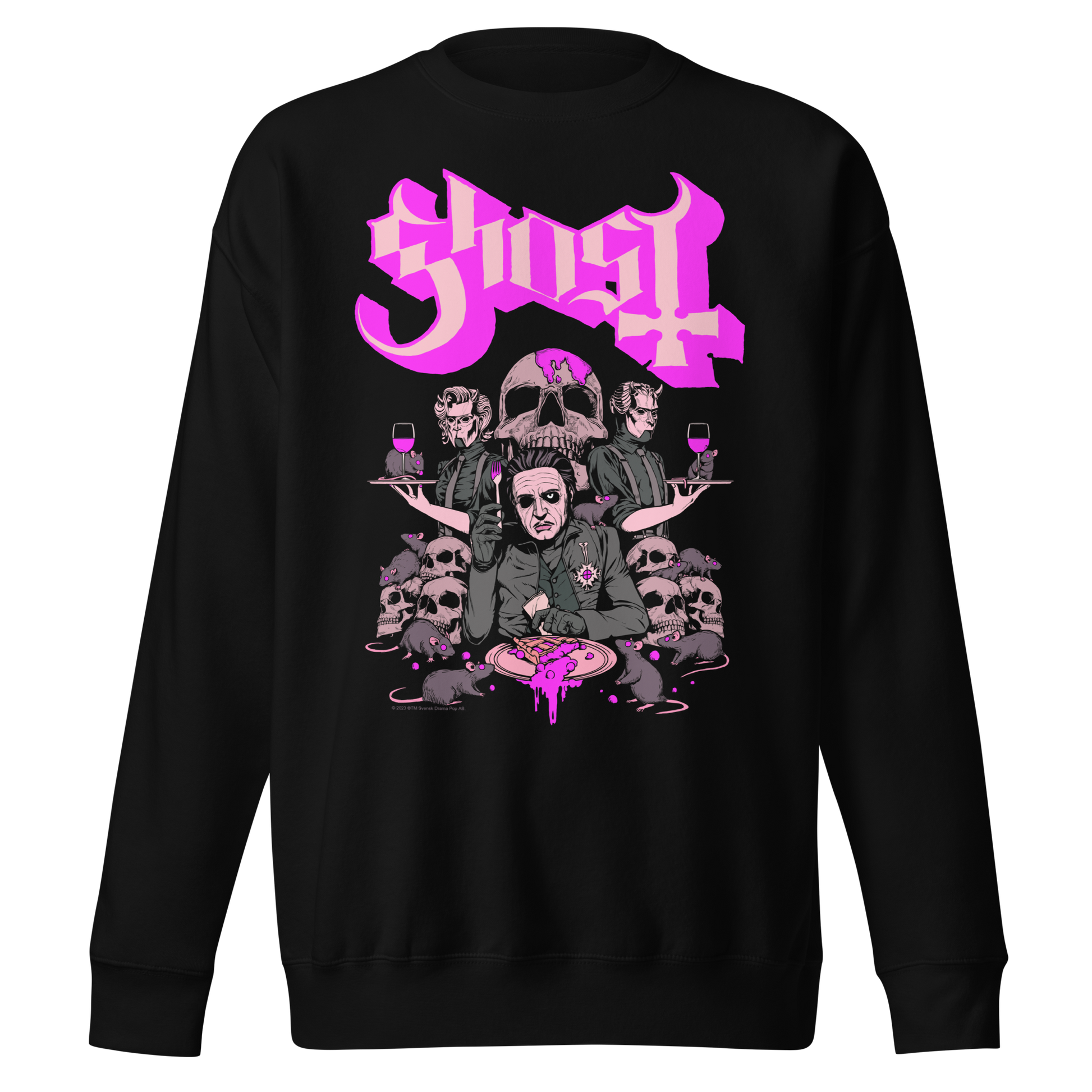 Ghost What's for Dinner Jumbo Print Sweatshirt Black