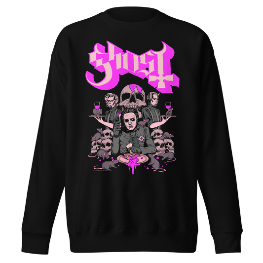 Ghost What's for Dinner Jumbo Print Sweatshirt Black