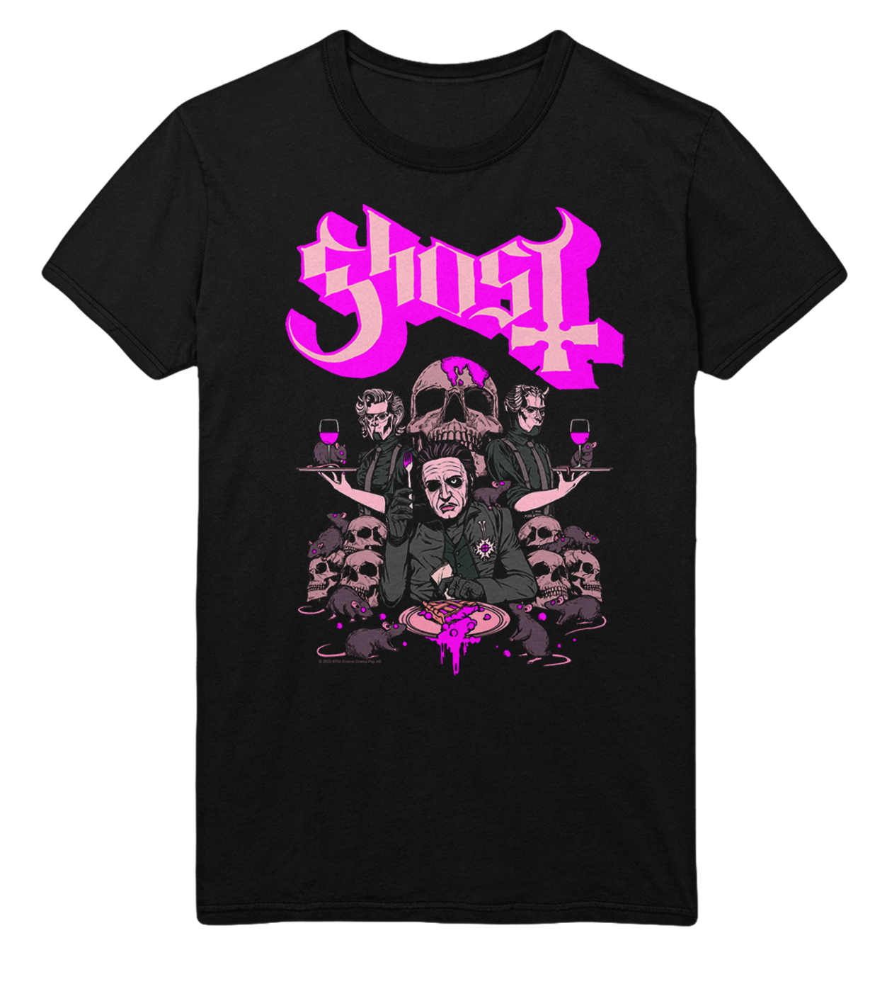 Ghost What's for Dinner Jumbo Print T-Shirt Black