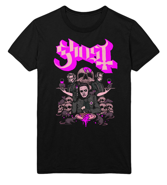 Ghost What's for Dinner Jumbo Print T-Shirt Black