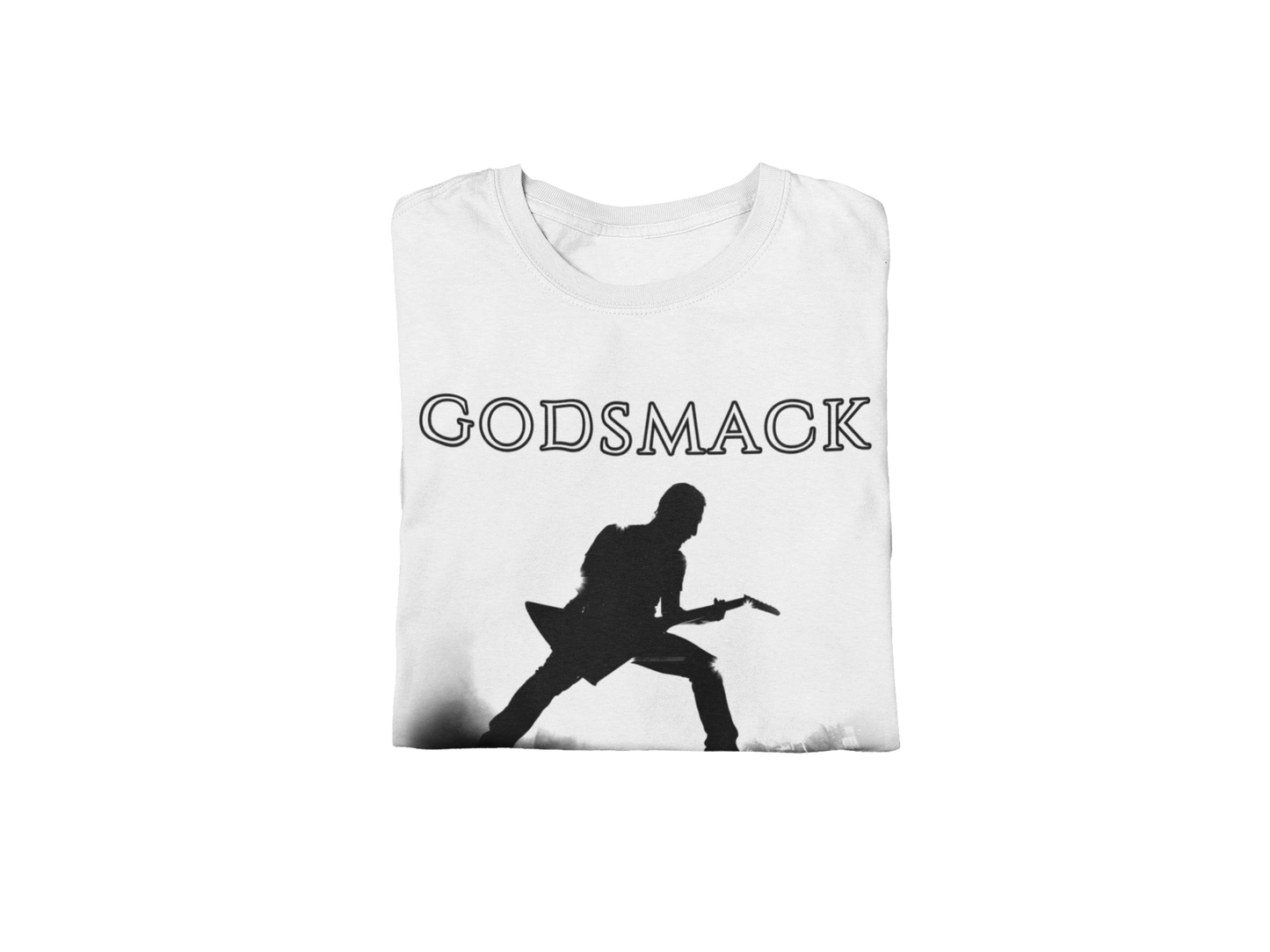 Godsmack - Lean In Sillouhete Jumbo Print T-Shirt White
