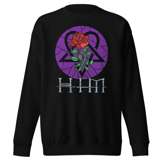 HIM - Stained Glass Jumbo Print Sweatshirt Black