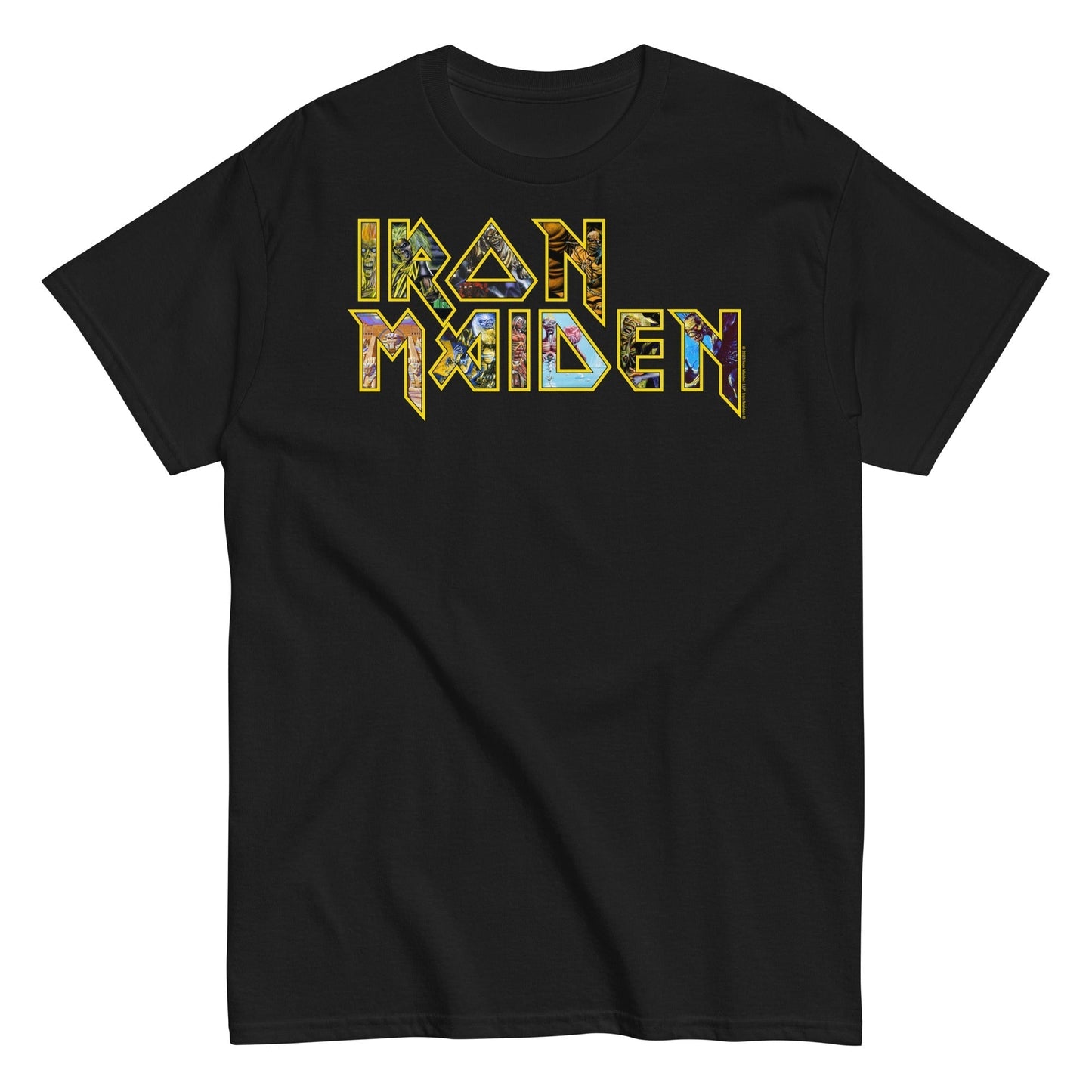 Iron Maiden - Logo Eddie Jumbo Print T-Shirt Black