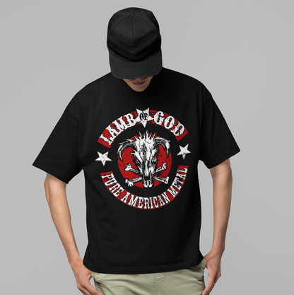 Lamb Of God - Pure American Metal Jumbo Print T-ShirtT-Shirt Black