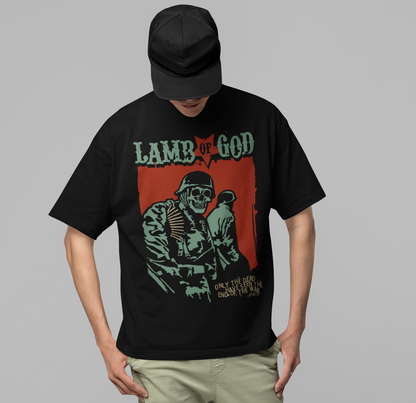 Lamb Of God - Skeleton Army Plato Quote Jumbo Print T-Shirt Black