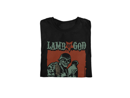 Lamb Of God - Skeleton Army Plato Quote Jumbo Print T-Shirt Black