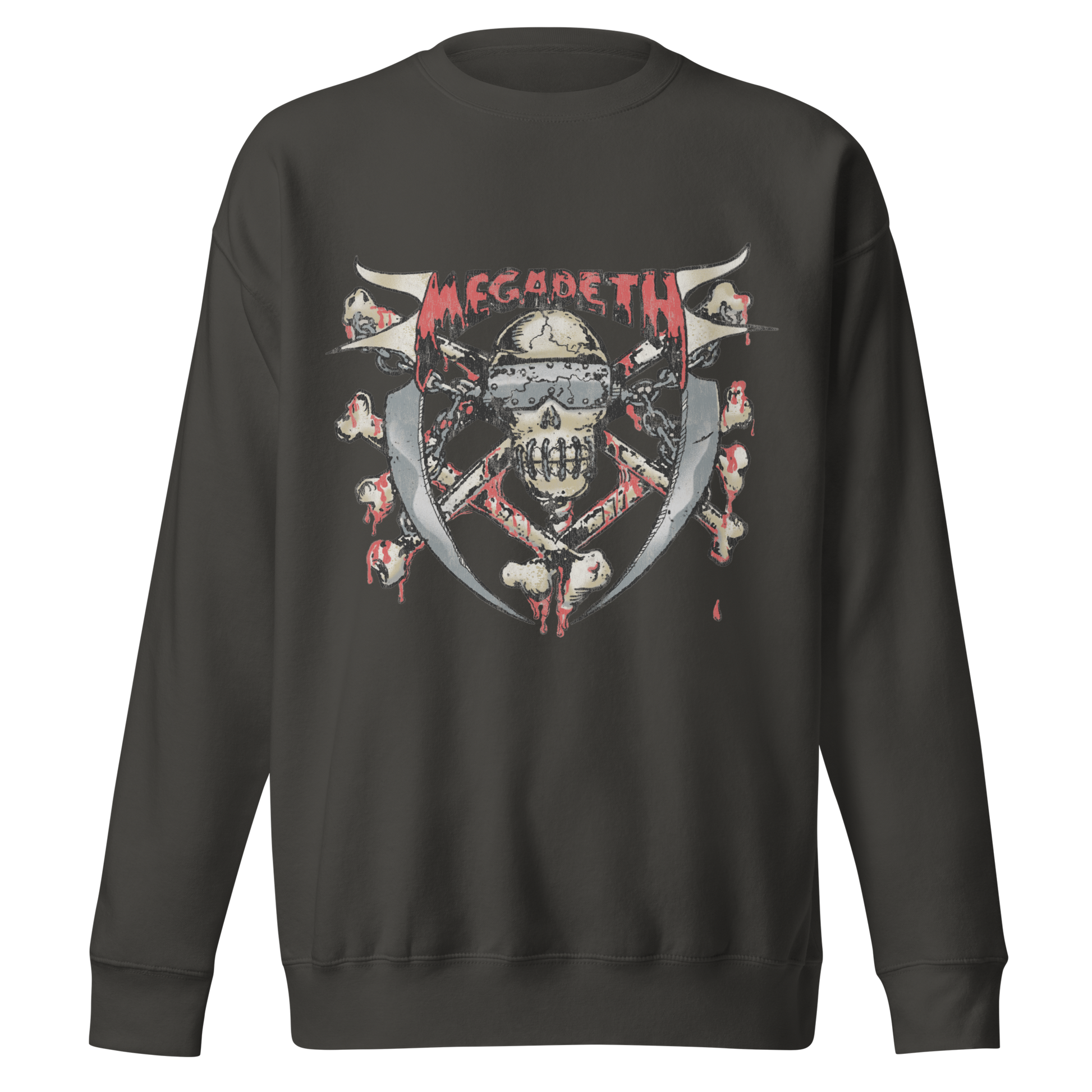 MegaDeth - Hand Painted Vic Jumbo Print Sweatshirt Gray