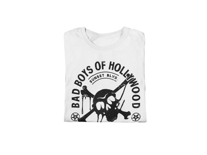 Motley Crue Bad Boys of Hollywood Jumbo Print T-shirt White