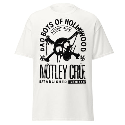 Motley Crue Bad Boys of Hollywood Jumbo Print T-shirt White