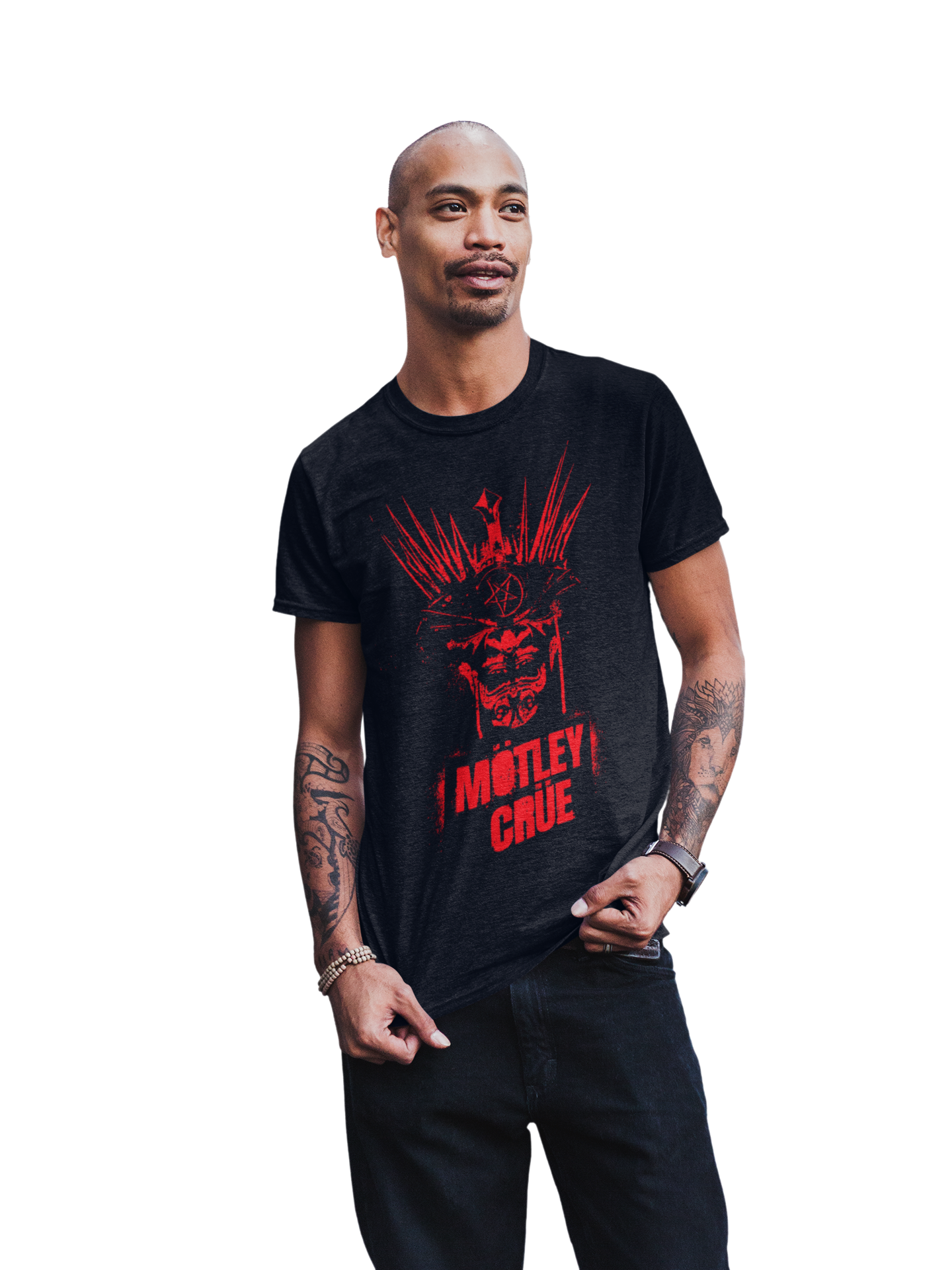 Motley Crue - Mind Blown Jumbo Print T-Shirt Black