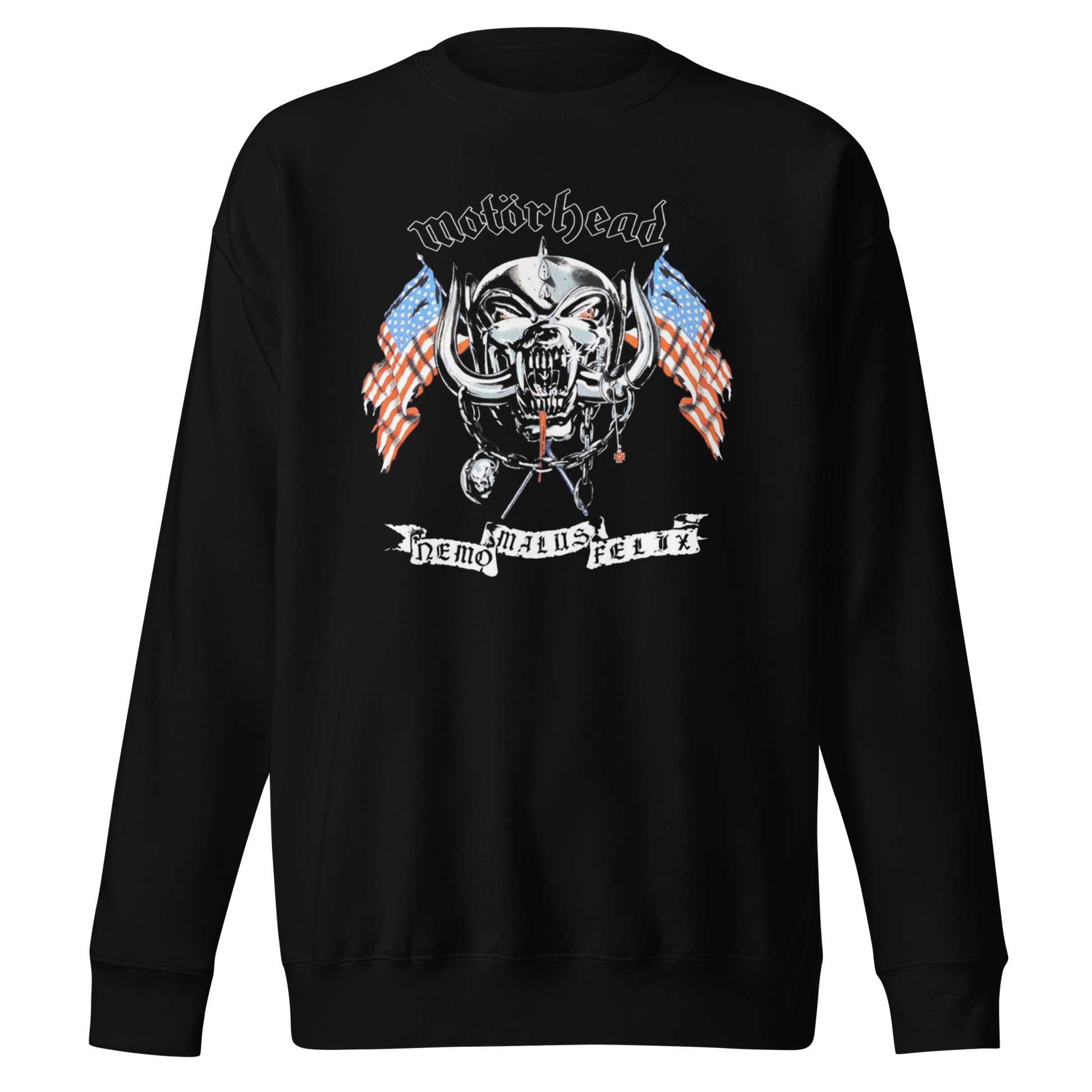 Motorhead - Vintage 1992 Nemo Malus Felix Jumbo Print Sweatshirt Black