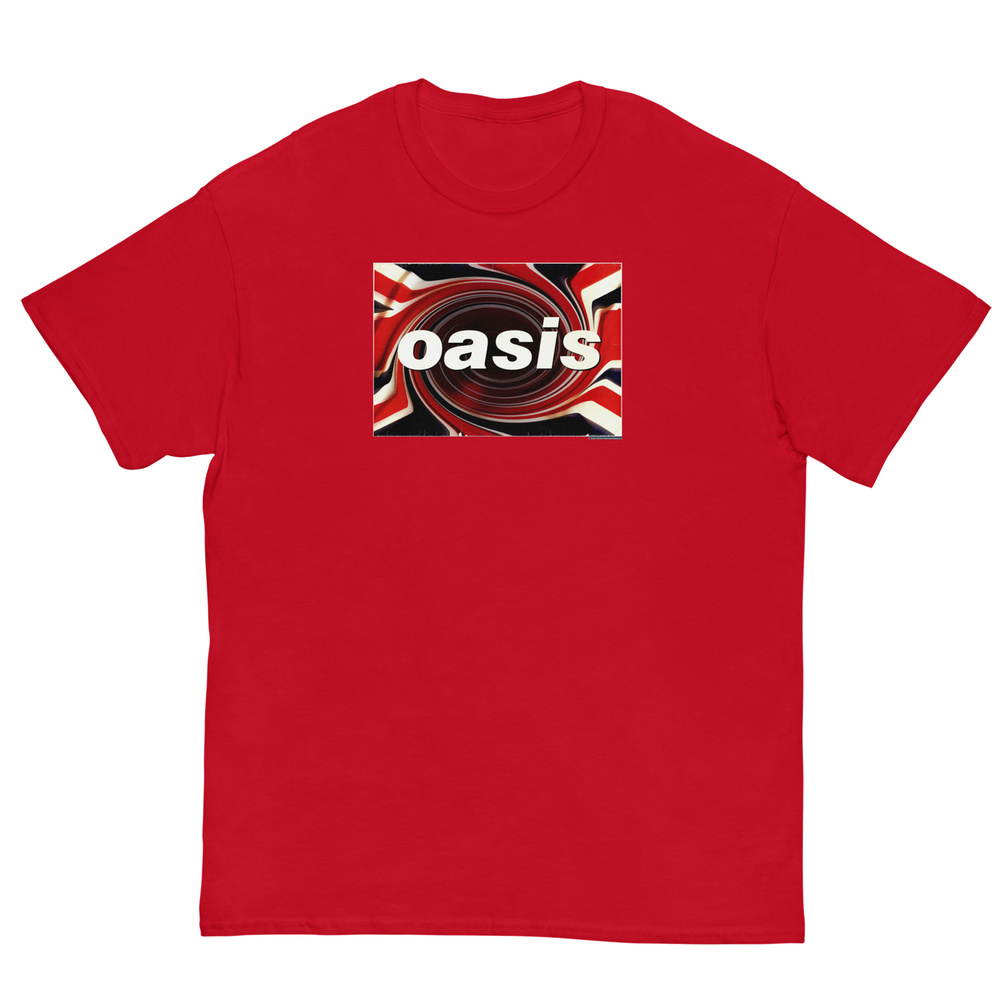 Oasis Union Jack Jumbo Print T-Shirt Red