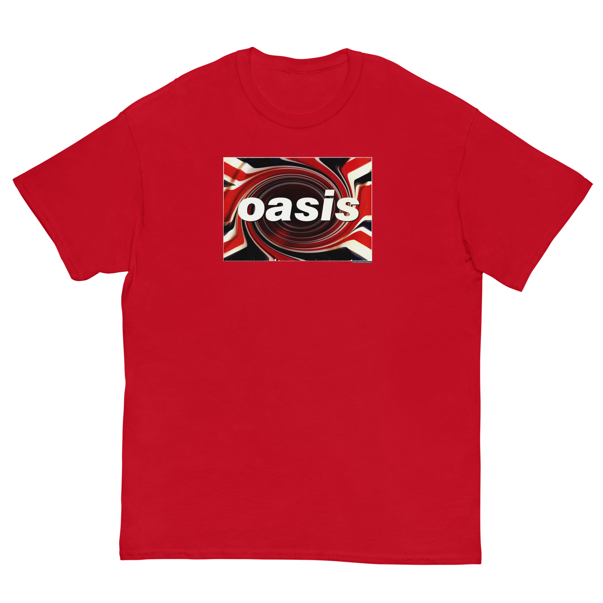 Oasis Union Jack Jumbo Print T-Shirt Red