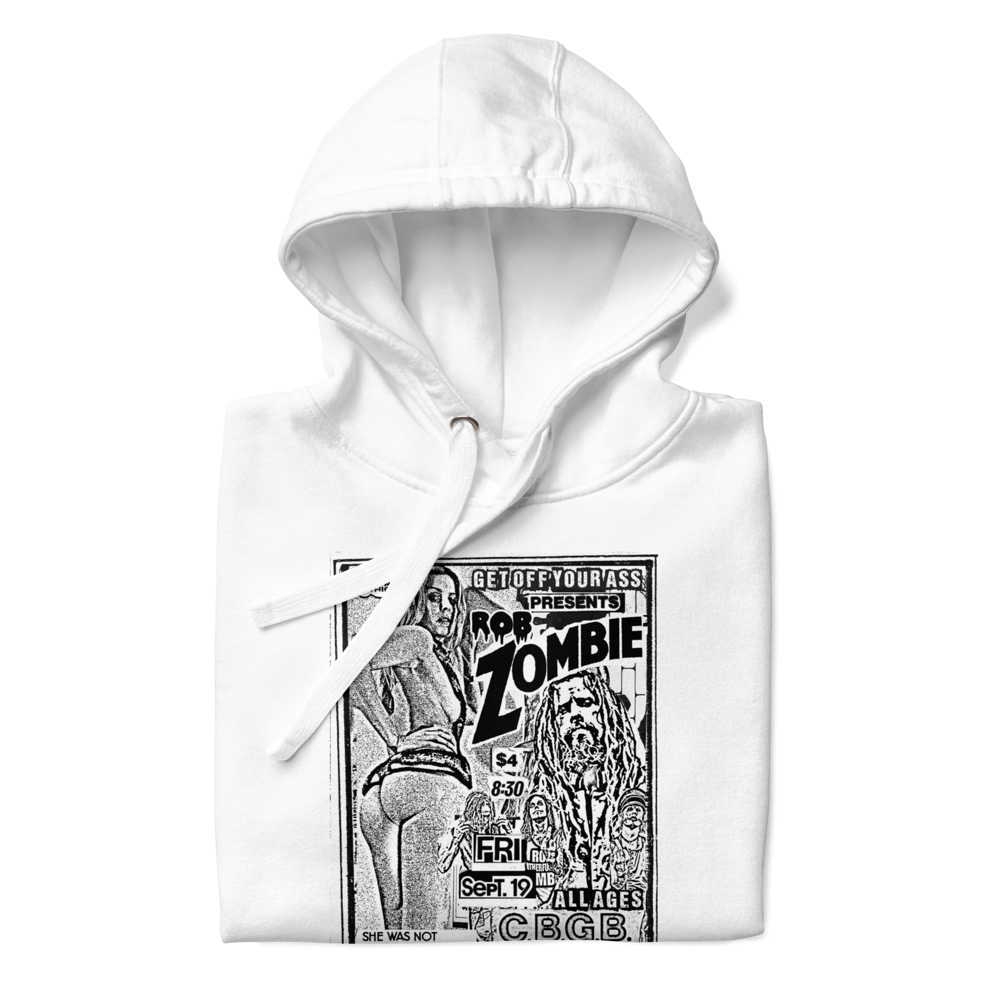 Rob Zombie Live at the CBGB Hoodie White