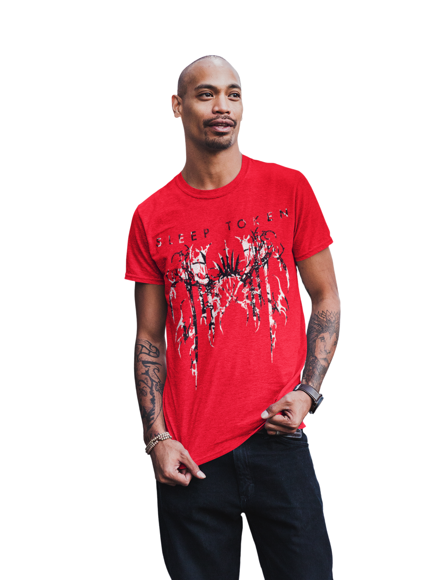 Sleep Token Drip Jumbo Print T-Shirt Red