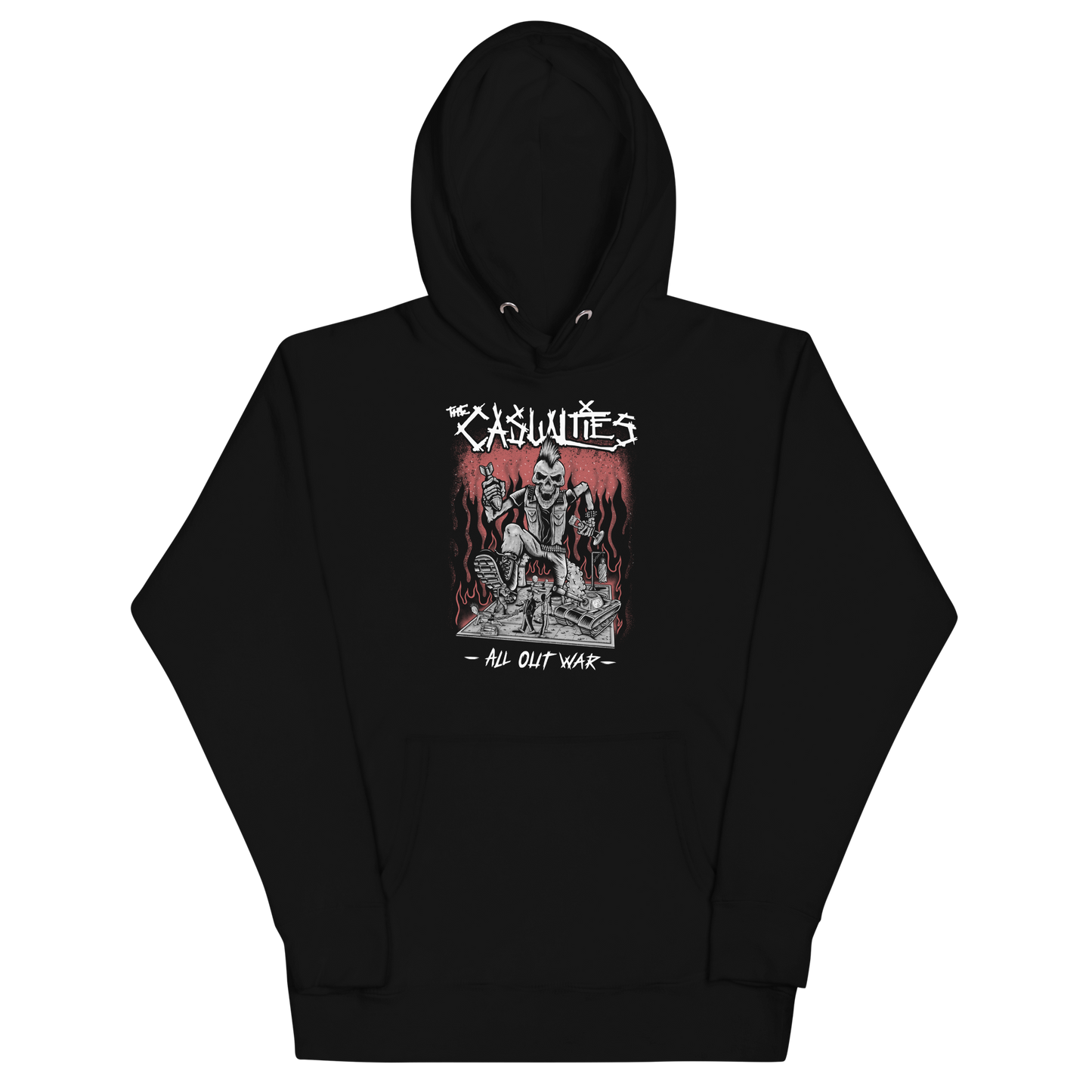 The Casualties All Out War Hoodie Black