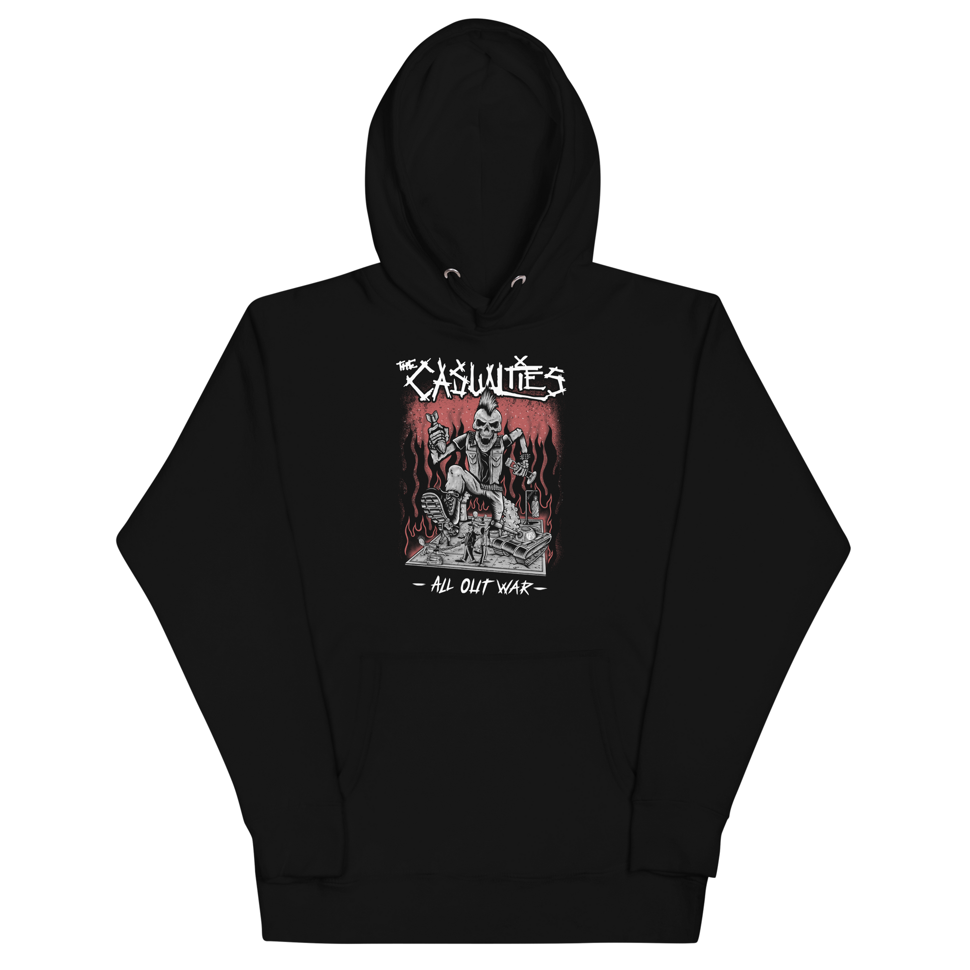 The Casualties All Out War Hoodie Black