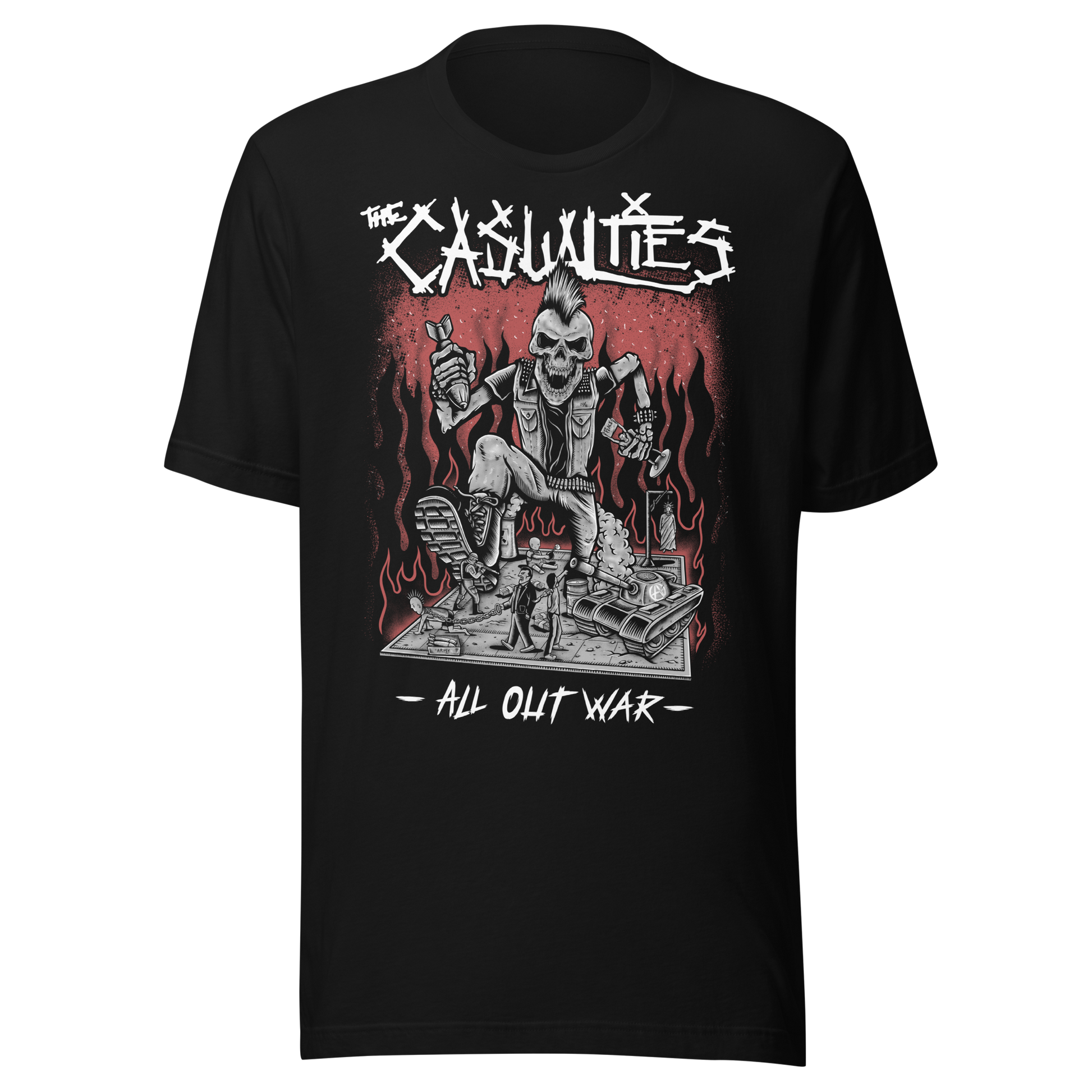 The Casualties All Out War T-Shirt Black