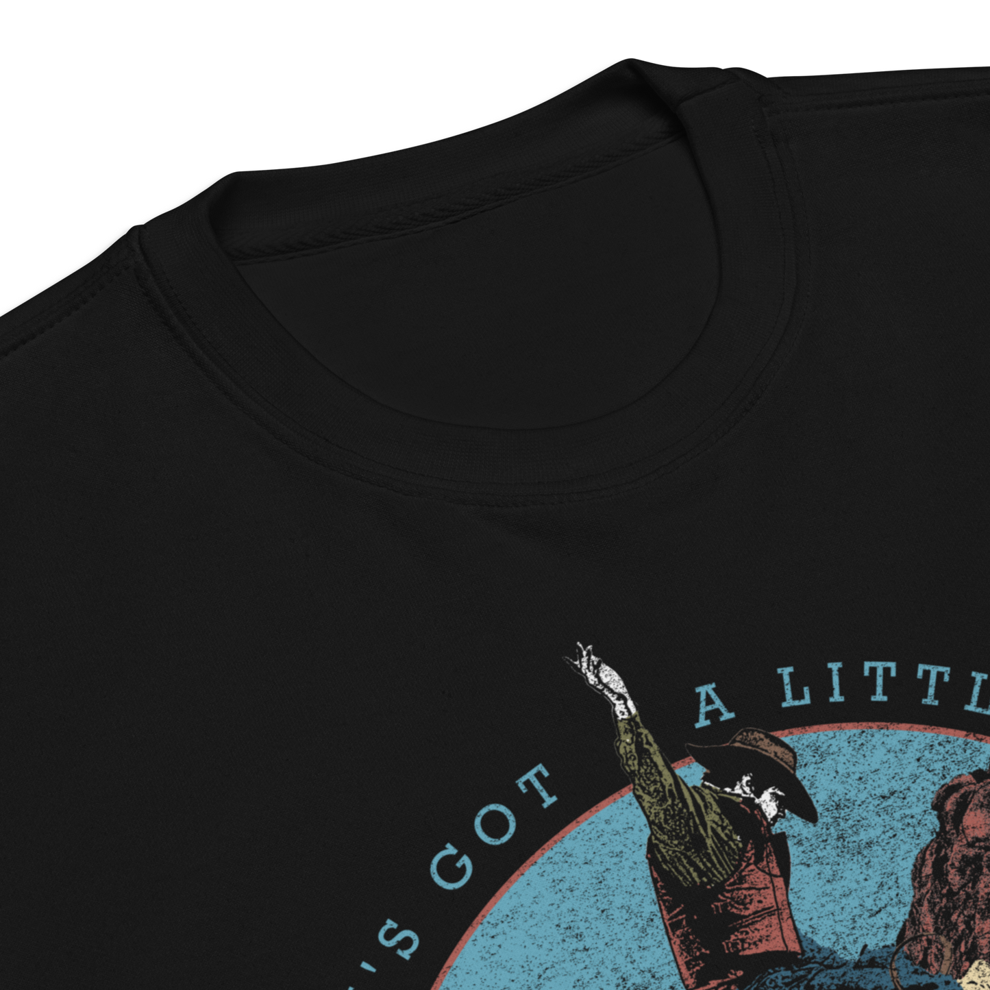 Waylon Jennings A Little Outlaw in Em Sweatshirt Black