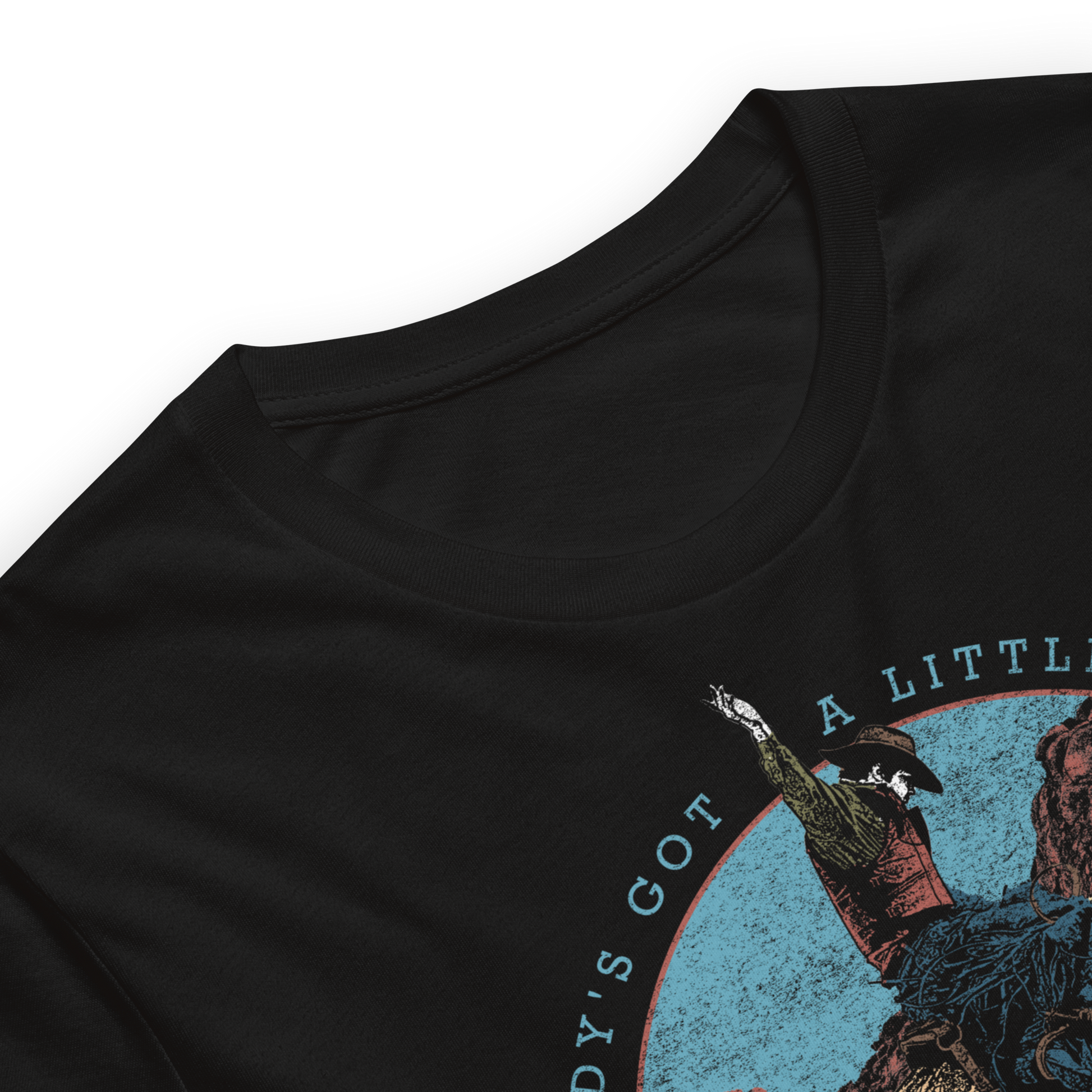 Waylon Jennings A Little Outlaw in Em T-Shirt Black