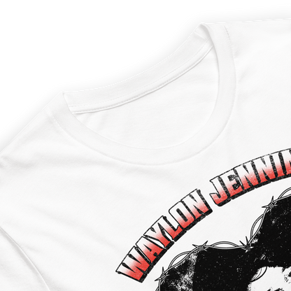 Waylon Jennings Ladies Love Outlaws T-Shirt White