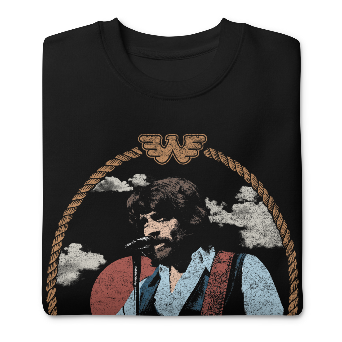 Waylon Jennings Ramblin Man Sweatshirt Black