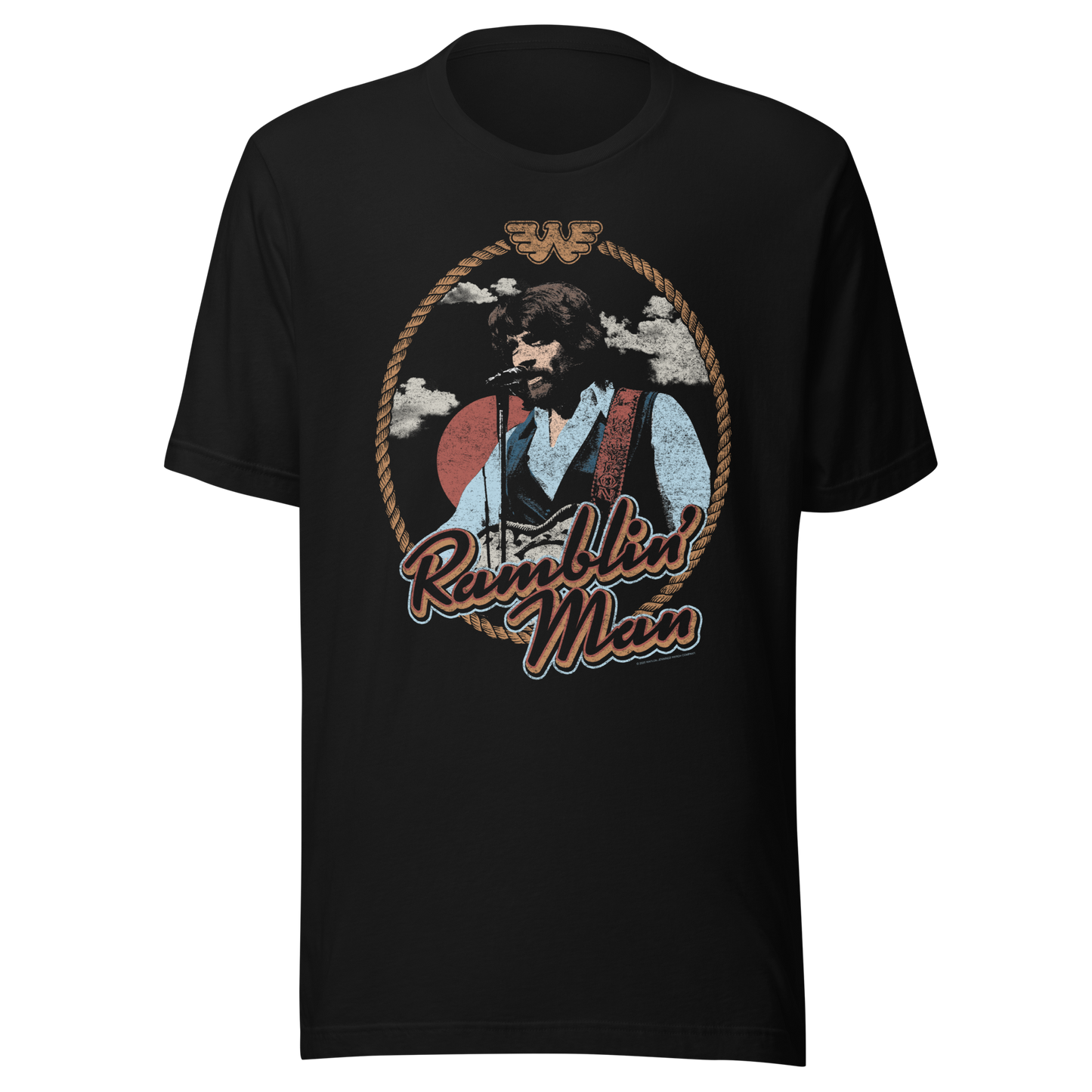 Waylon Jennings Ramblin Man T-Shirt Black