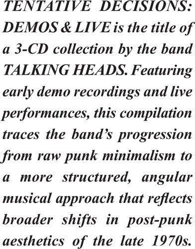 Tentative Decisions: Demos & Live (Digibook) (3 Cd's)