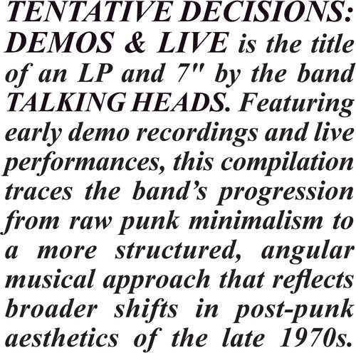 Tentative Decisions: Demos & Live (With Bonus 7")