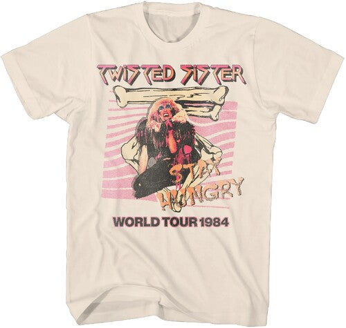 Twisted Sister - Stay Hungry World Tour 1984 T-Shirt - 2XL Natural 25TWS010A5